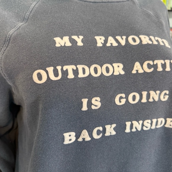 Wildfox Heather Blue Gray Fleece Sweatshirt - Picture 3 of 7